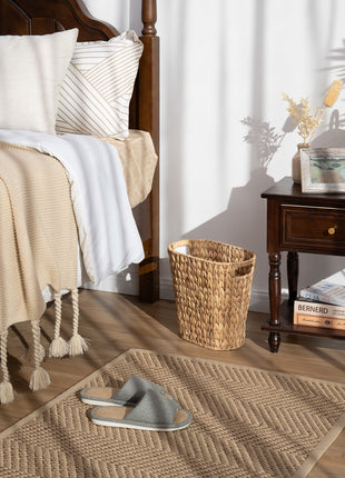 Wicker Garbage Can for Bedroom, Bathroom