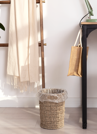 Wicker Garbage Can for Bedroom, Bathroom