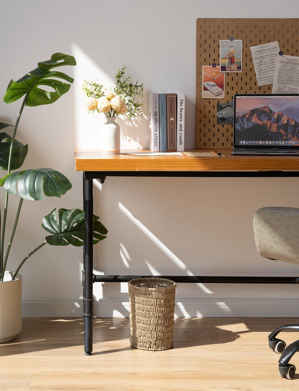 Wicker Garbage Can for Bedroom and Bathroom, Seagrass