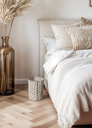Wicker Garbage Can for Bedroom, Bathroom