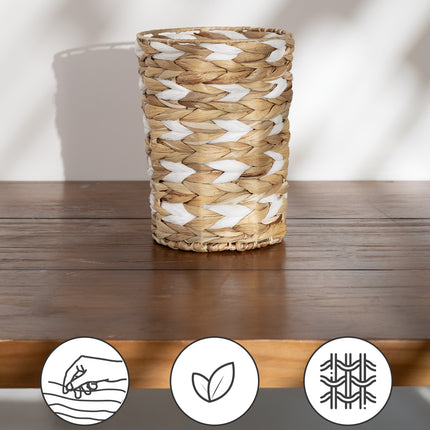 StorageWorks Wicker Garbage Can for Bedroom, Bathroom