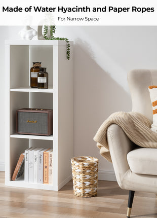 Wicker Garbage Can for Bedroom, Bathroom