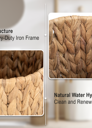 Wicker Garbage Can for Bedroom, Bathroom