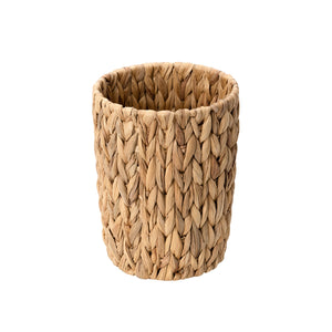 Handwoven Water Hyacinth Garbage Can for Bedroom, Bathroom