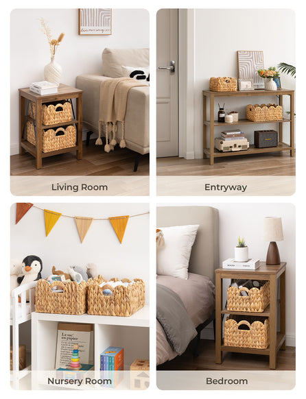 Scalloped Edge Wicker Basket for Organizing