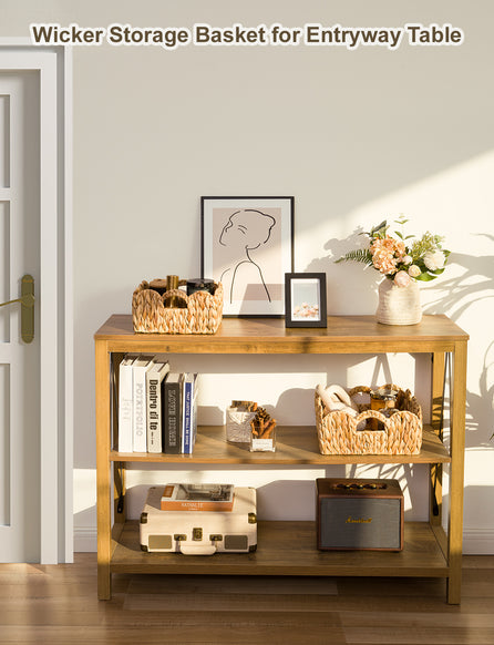 Scalloped Edge Wicker Basket for Organizing