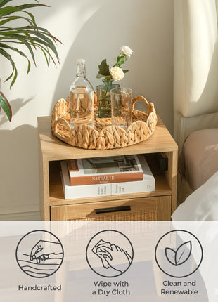 Wicker Scalloped Tray for Decorative & Organizing