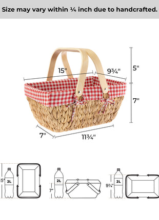 Wicker Basket with Washable Linner