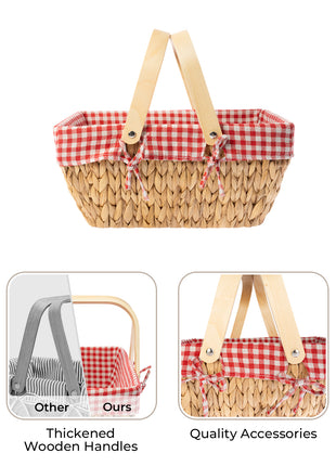 Wicker Basket with Washable Linner