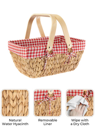 Wicker Basket with Washable Linner