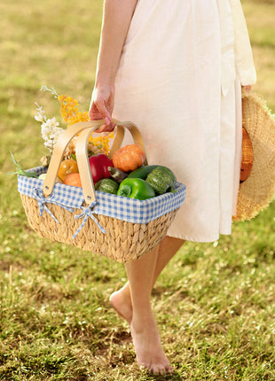 Wicker Basket with Washable Linner