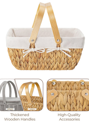 Wicker Basket with Washable Linner