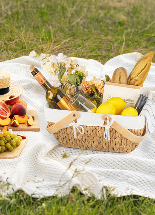 Wicker Basket with Washable Linner