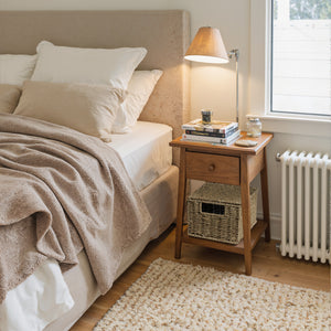 Scalloped Edge Wicker Basket with Lid, Seagrass