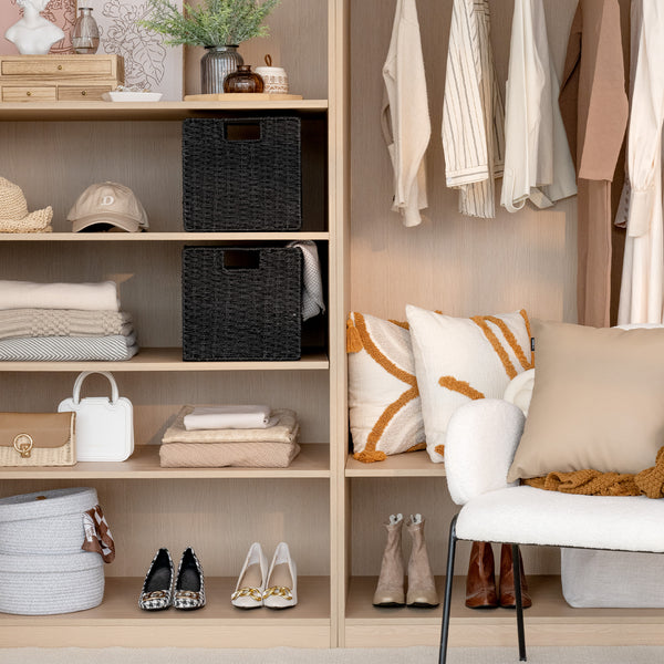 11 inch Foldable Paper Rope Wicker Baskets for Organizing