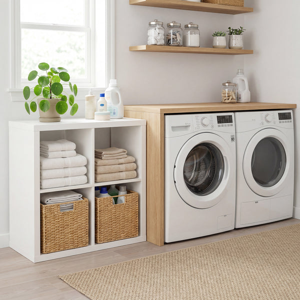 Paper Rope Wicker Storage Cube Baskets, Foldable