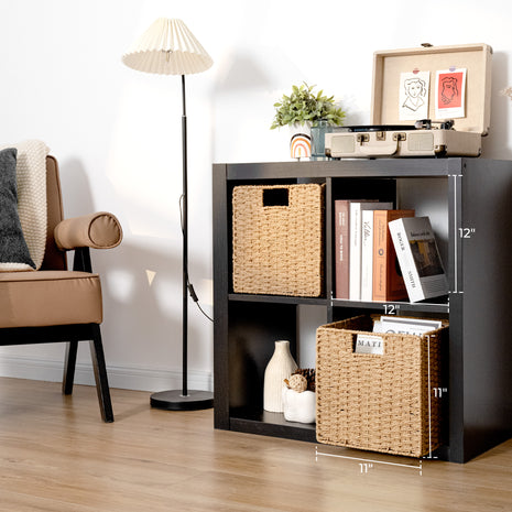 11 inch Foldable Paper Rope Wicker Baskets for Organizing