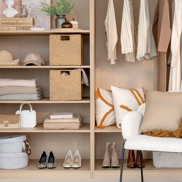 11 inch Foldable Paper Rope Wicker Baskets for Organizing