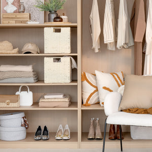 11 inch Foldable Paper Rope Wicker Baskets for Organizing