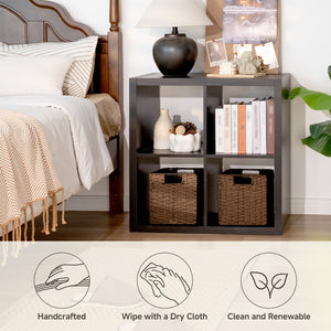 11 inch Foldable Paper Rope Wicker Baskets for Organizing