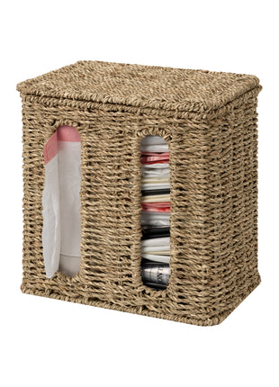 Trash Bag Holder with Lid, Garbage Bag Dispenser