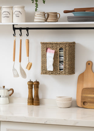 Trash Bag Holder with Lid, Garbage Bag Dispenser