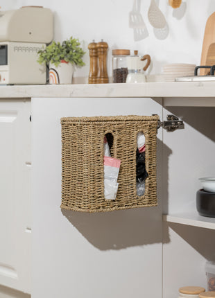 Trash Bag Holder with Lid, Garbage Bag Dispenser
