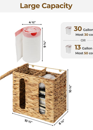 Trash Bag Holder with Lid, Garbage Bag Dispenser