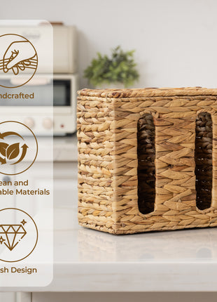 Trash Bag Holder with Lid, Garbage Bag Dispenser