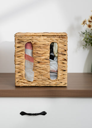 Trash Bag Holder with Lid, Garbage Bag Dispenser