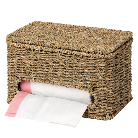 Trash Bag Holder with Lid, Garbage Bag Dispenser