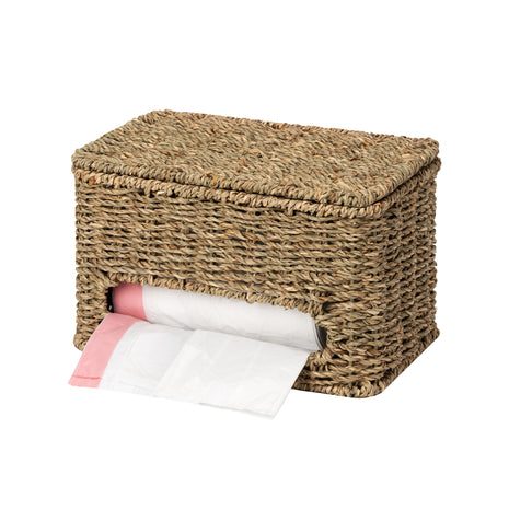 Trash Bag Holder with Lid, Garbage Bag Dispenser