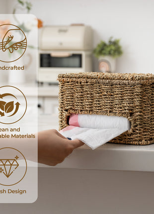 Trash Bag Holder with Lid, Garbage Bag Dispenser