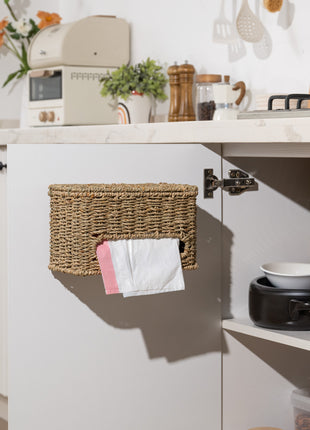 Trash Bag Holder with Lid, Garbage Bag Dispenser