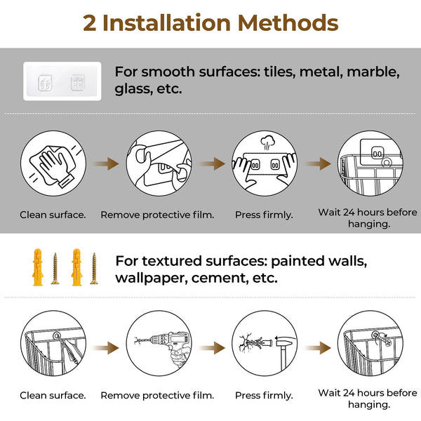 Trash Bag Holder with Lid, Garbage Bag Dispenser, Seagrass