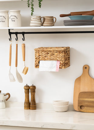 Trash Bag Holder with Lid, Garbage Bag Dispenser