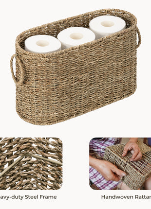 Toilet Paper Storage Holder for 6 Regular Rolls