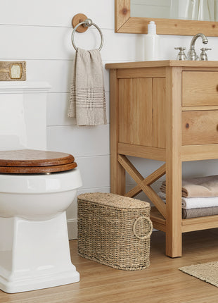 Toilet Paper Storage with Lid for 6 Regular Rolls