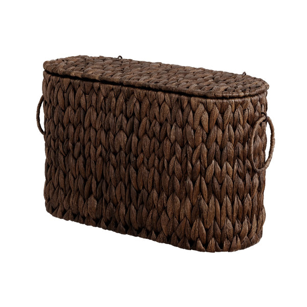 Toilet Paper Storage with Lid for 6 Regular Rolls, Water Hyacinth