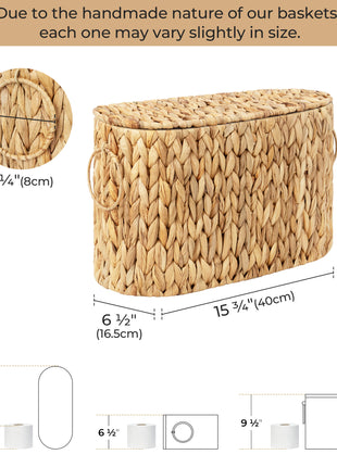Toilet Paper Storage with Lid for 6 Regular Rolls