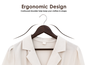Wooden Hangers for Coats, Shirts, Jackets, Pants, Suits