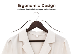 Wooden Hangers for Coats, Shirts, Jackets, Pants, Suits