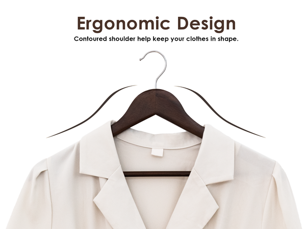 Wooden Hangers for Coats, Shirts, Jackets, Pants, Suits