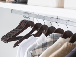 Wooden Hangers for Coats, Shirts, Jackets, Pants, Suits