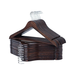 Wooden Hangers for Coats, Shirts, Jackets, Pants, Suits
