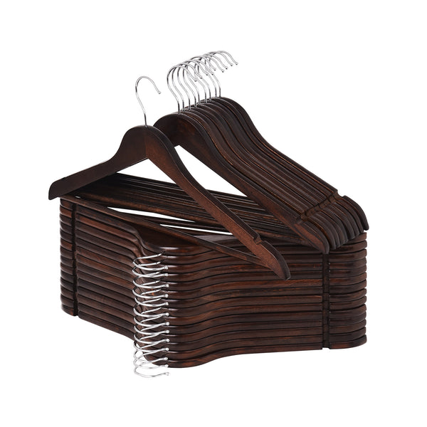 Wooden Hangers for Coats, Shirts, Jackets, Pants, Suits