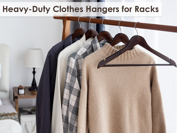 Wooden Hangers for Coats, Shirts, Jackets, Pants, Suits