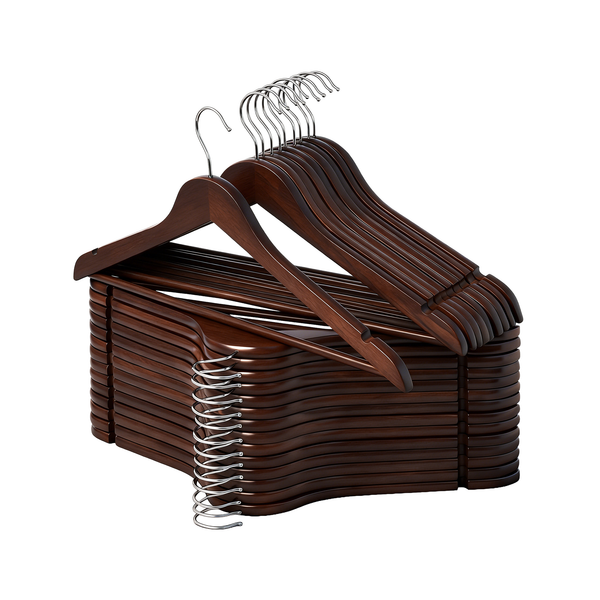 Wooden Hangers for Coats, Shirts, Jackets, Pants, Suits