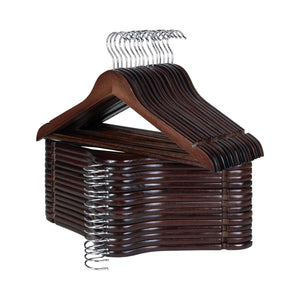 Wooden Hangers for Coats, Shirts, Jackets, Pants, Suits