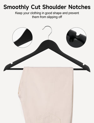 Wooden Hangers for Coats, Shirts, Jackets, Pants, Suits